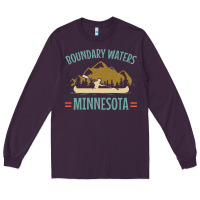 Plum retro boundary waters canoe minnesota Long Sleeve Tee - DesignPulse