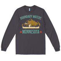 Smoke retro boundary waters canoe minnesota Long Sleeve Tee - DesignPulse