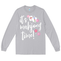 Moon Dust womens mahjong gift for her mahjong player v neck t shirt Long Sleeve Tee - DesignPulse