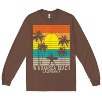 Chestnut windansea beach california ca surfer surfing surf palm tree Long Sleeve Tee - DesignPulse