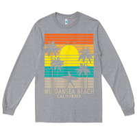 Heather Grey windansea beach california ca surfer surfing surf palm tree Long Sleeve Tee - DesignPulse
