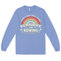 Colony Blue Rowing  . Just A Girl Who Loves Sunshine And Rowing Long Sleeve Tee - DesignPulse