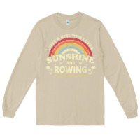Mushroom Rowing  . Just A Girl Who Loves Sunshine And Rowing Long Sleeve Tee - DesignPulse