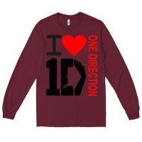 Burgundy one direction Long Sleeve Tee - DesignPulse