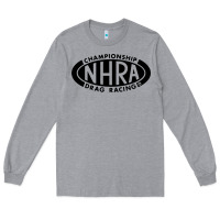 Heather Grey nhra oval Long Sleeve Tee - DesignPulse