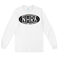 White nhra oval Long Sleeve Tee - DesignPulse