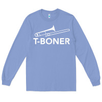 Colony Blue funny trombone funny t boner funny t boner tboner Long Sleeve Tee - DesignPulse