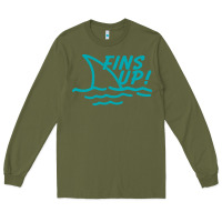 Army Green fins up jimmy Long Sleeve Tee - DesignPulse
