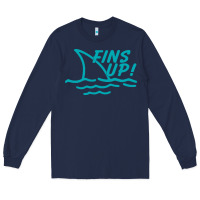 Navy fins up jimmy Long Sleeve Tee - DesignPulse