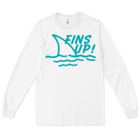 White fins up jimmy Long Sleeve Tee - DesignPulse