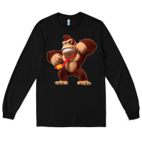 Black Donkey Kong 3D Poster Long Sleeve Tee - DesignPulse