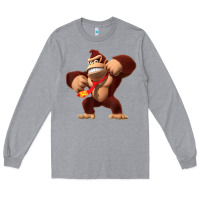 Heather Grey Donkey Kong 3D Poster Long Sleeve Tee - DesignPulse