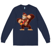 Navy Donkey Kong 3D Poster Long Sleeve Tee - DesignPulse