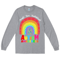 Heather Grey autism awareness month t  shirt autism awareness rainbow accept unders Long Sleeve Tee - DesignPulse