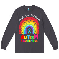 Smoke autism awareness month t  shirt autism awareness rainbow accept unders Long Sleeve Tee - DesignPulse
