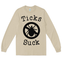 Mushroom ticks suck shirt lyme disease gift green awareness ribbon Long Sleeve Tee - DesignPulse