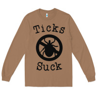 Toasted Coconut ticks suck shirt lyme disease gift green awareness ribbon Long Sleeve Tee - DesignPulse