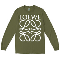 Army Green loewe Long Sleeve Tee - DesignPulse