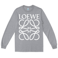 Heather Grey loewe Long Sleeve Tee - DesignPulse
