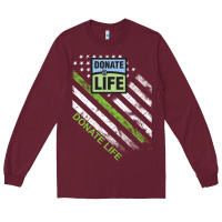 Burgundy donate life Long Sleeve Tee - DesignPulse