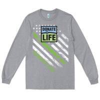 Heather Grey donate life Long Sleeve Tee - DesignPulse