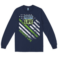 Navy donate life Long Sleeve Tee - DesignPulse
