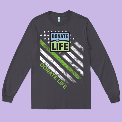 Donate Life Long Sleeve Tee Designed By Designpulse