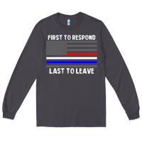 Smoke police fire ems first responder american flag firefighter t shirt Long Sleeve Tee - DesignPulse