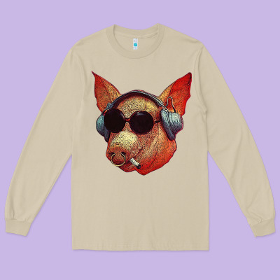 Blodwyn Pig Long Sleeve Tee Designed By Designpulse