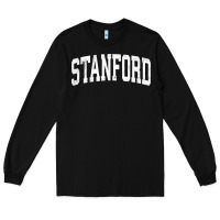 Black stanford california ca vintage athletic sports design t shirt Long Sleeve Tee - DesignPulse