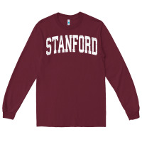Burgundy stanford california ca vintage athletic sports design t shirt Long Sleeve Tee - DesignPulse