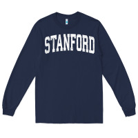 Navy stanford california ca vintage athletic sports design t shirt Long Sleeve Tee - DesignPulse