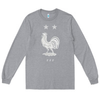 Heather Grey FFF Two Stars Long Sleeve Tee - DesignPulse