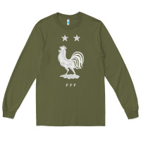 Army Green FFF Two Stars Long Sleeve Tee - DesignPulse