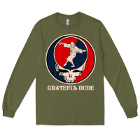 Army Green grateful dude Long Sleeve Tee - DesignPulse