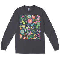 Cute Birds T  Shirt Birds And Blooms   Cute Floral Pattern By Cecca De Long Sleeve Tee | Teevron