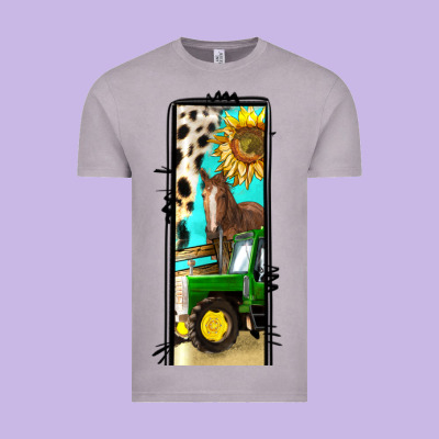 Farm Life Alphabet Lowercase Letters L Vintage Tee Designed By Bundleandbundleshop