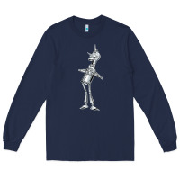 Navy vintage wizard of oz tinman Long Sleeve Tee - DesignPulse