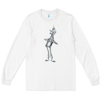 White vintage wizard of oz tinman Long Sleeve Tee - DesignPulse