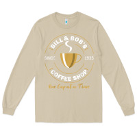 Mushroom bill and bob coffee shop aa recovery gift t shirt Long Sleeve Tee - PixelWave