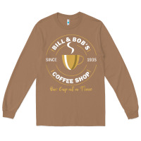 Toasted Coconut bill and bob coffee shop aa recovery gift t shirt Long Sleeve Tee - PixelWave