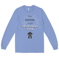 Colony Blue the rapture is my retirement plan bible heaven jesus Long Sleeve Tee - PixelWave