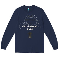 Navy the rapture is my retirement plan bible heaven jesus Long Sleeve Tee - PixelWave