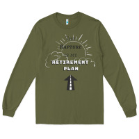 Army Green the rapture is my retirement plan bible heaven jesus Long Sleeve Tee - PixelWave
