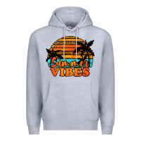 Heather Grey Summer Vibes Premium Hoodie - Jasminsmagicworld