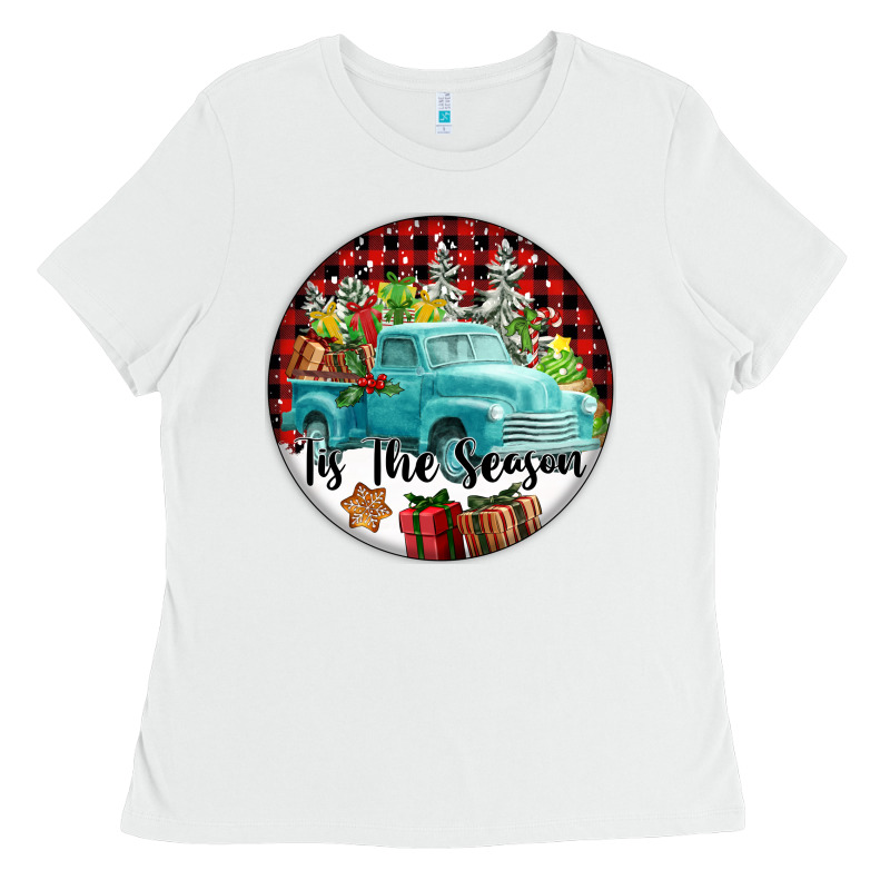 Tis The Season Truck Ladies Tee by FaDigitalArtStudio | Teevron