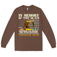 Chestnut Vietnam War Veterans US Memorial Day In The Memory Of 58479 38 Long Sleeve Tee - PixelWave