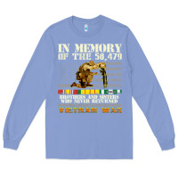 Colony Blue Vietnam War Veterans US Memorial Day In The Memory Of 58479 38 Long Sleeve Tee - PixelWave