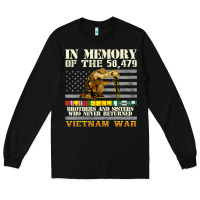 Black Vietnam War Veterans US Memorial Day In The Memory Of 58479 38 Long Sleeve Tee - PixelWave
