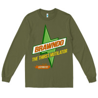 Army Green brawndo the thirst mutilator   idiocracy inspired active Long Sleeve Tee - PixelWave